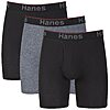 3-Pack Hanes Men's Total Support Pouch Boxer Briefs (Grey/Black, Long Leg- 8&amp;quot; Inseam) $10.49 + Free Shipping w/ Prime or on $35+
