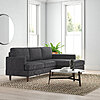2-Piece Wade Logan Avva Corduroy Sofa Sectional (Dark Gray or Yellow) $319.99 + Free Shipping