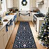 2'6&amp;quot;x8'  LIVEBOX Christmas Vintage Washable Rug (Deep Blue) $12.99 + Free Shipping w/ Prime or on $35+