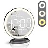 JALL Round Mirror Lighted Digital Alarm Clock (Black) $12.49 + Free Shipping w/ Prime or on $35+