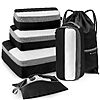 [Prime] 6-Piece Kookoomia Compression Packing Cubes for Travel (Black) $9.99 + Free Shipping