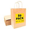 80-Pack BAG BOX Brown Paper Bags w/ Handles $8.54 w/ S&amp;amp;S + Free Shipping w/ Prime or on $35+