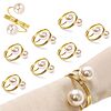 8-Pack Pearl Gold Napkin Rings Set $3.99 + Free Shipping w/ Prime or on $35+