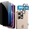 2-Pack Fotbor iPhone 16 Pro Privacy Screen Protector w/ 2-Pack Camera Lens Protector $3.99 + Free Shipping w/ Prime or on $35+