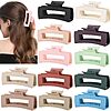 12-Piece HQ-SITE Square Hair Claw Clips (Neutrals)
