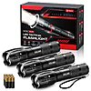 3-Pack KELME Handheld LED Flashlight with Batteries