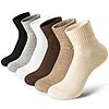 COZYOFFI Women's Cotton Crew Socks (6-Pack, Multicolor)