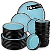 24-Piece vancasso Stoneware Plates and Bowls Dinnerware Set for 8 (Blue) $54.99 + Free Shipping