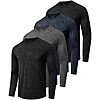 BOOJO Quick Dry Moisture Wicking Sun Protection Long Sleeve T-Shirts (4-Pack, Large)