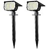WENATY Solar 46 LED Outdoor Spotlights 2-Pack