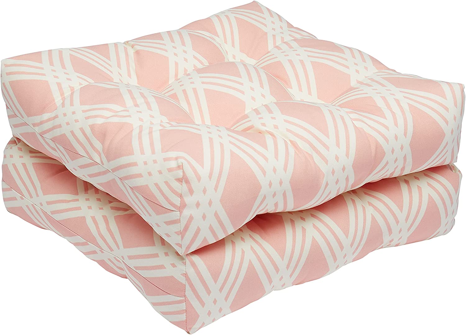 2Pk Amazon Basics 19"x19"x5" Tufted Outdoor Patio Square Seat Cushion