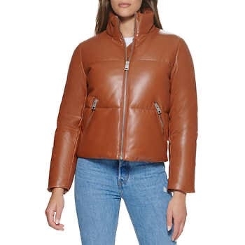 Costco members - Levi's Ladies' Faux Leather Puffer - $