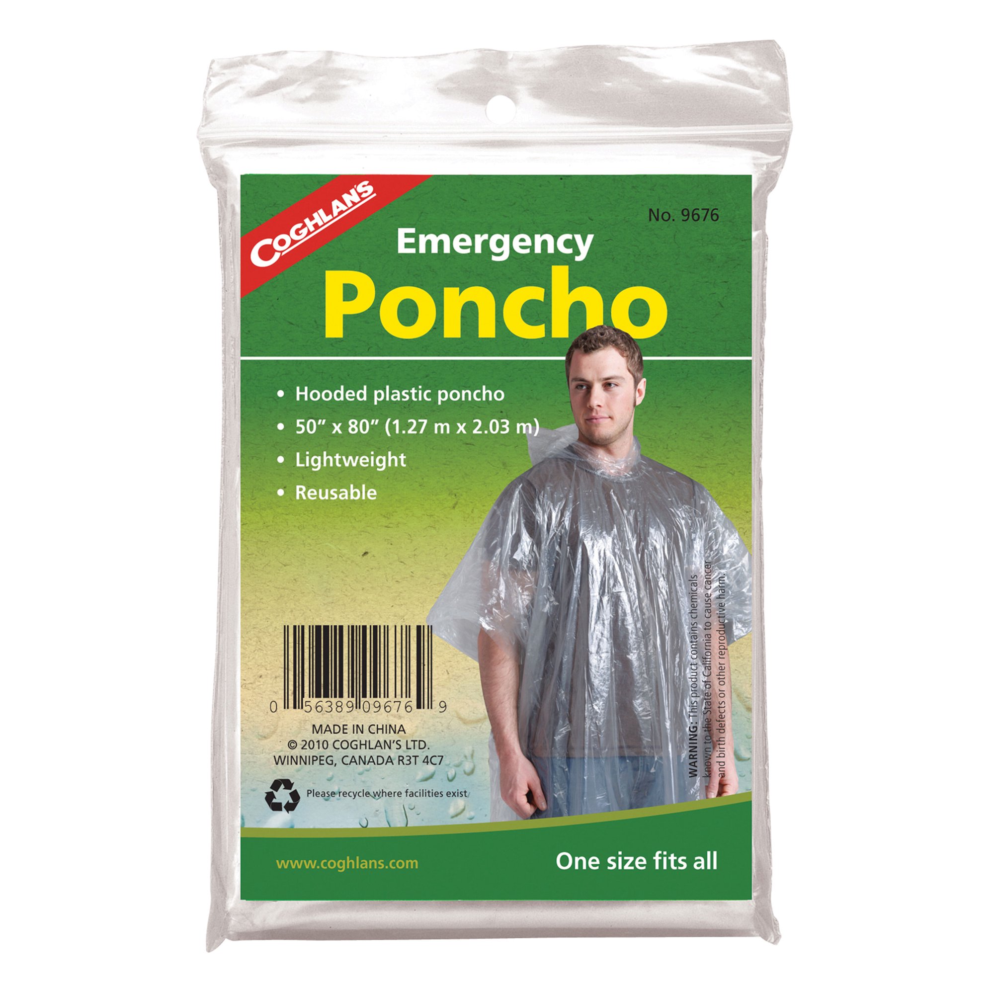 Coghlan's Emergency Poncho - $1.42 Walmart