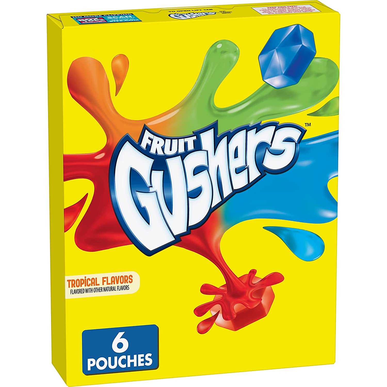 Gushers Fruit Flavored Snacks, Tropical, Gluten Free, 0.8 oz, 6 ct - $2.55 Amazon