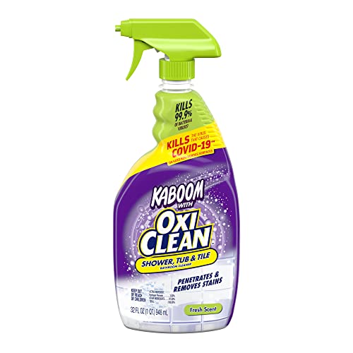 Kaboom Shower, Tub & Tile with the power of OxiClean Stainfighters, 32oz. Bathroom Cleaner , 31.99 Fl Oz (Pack of 1) - $3.58
