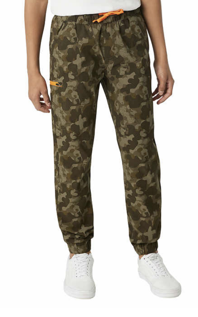 Costco members weatherproof vintage youth tech jogger green color