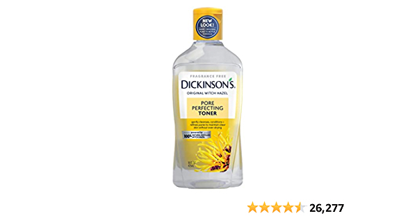 Dickinson's Original Witch Hazel Pore Perfecting Toner, 100% Natural, 16 Ounce Fragrance free - $3.07