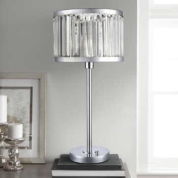 Costco Members Cheila Crystal Table Lamp for $49.99 & Floor Lamp for $99.99