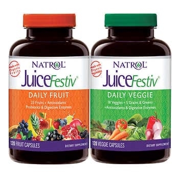 Costco Members - Natrol JuiceFestiv Daily Fruit & Veggie, 240 Capsules - $19.49