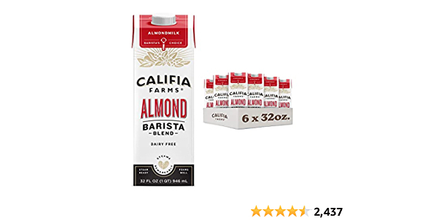 6-Pack 32-Oz Califia Farms Original Almond Barista Blend Dairy Free Almond Milk - $15.04