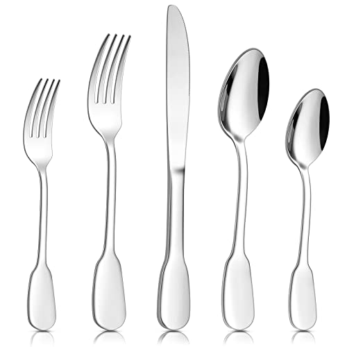 E-far Stainless Steel Flatware Cutlery Set (Silver) : 60-Piece $34.99, 40-Piece $22.99, 20-Piece $14.99 + Free Shipping w/ Prime or on $25+