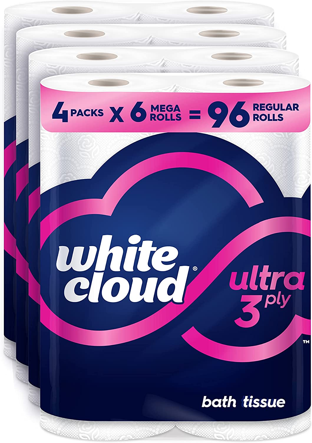24 ct white cloud ultra 3 ply mega roll toilet paper 16 45 free