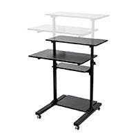 Monoprice Height Adjustable PC Workstation Cart for Sit-Stand (32" to 49") $42.50 + Free shipping