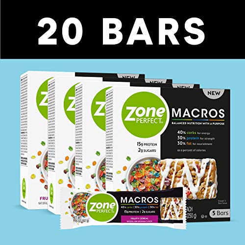 20-Count Zone Perfect Macros Protein Bars (Fruity Cereal) $12.19 w/ S&S + Free Shipping