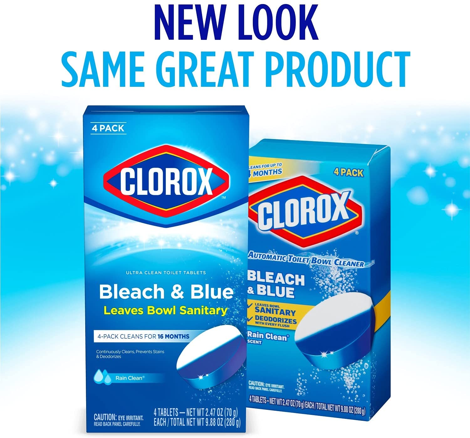 4-Count Clorox Ultra Clean Toilet Tablets Bleach & Blue (Rain Clean Scent) $7.51 ($1.87 each) w/ S&S + Free Shipping w/ Prime or on $25+
