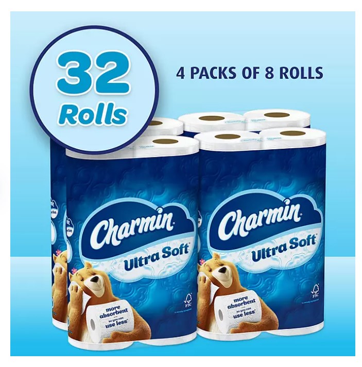 Sam's Club Members: 32-Count Charmin Ultra Soft Toilet Paper Super Plus ...