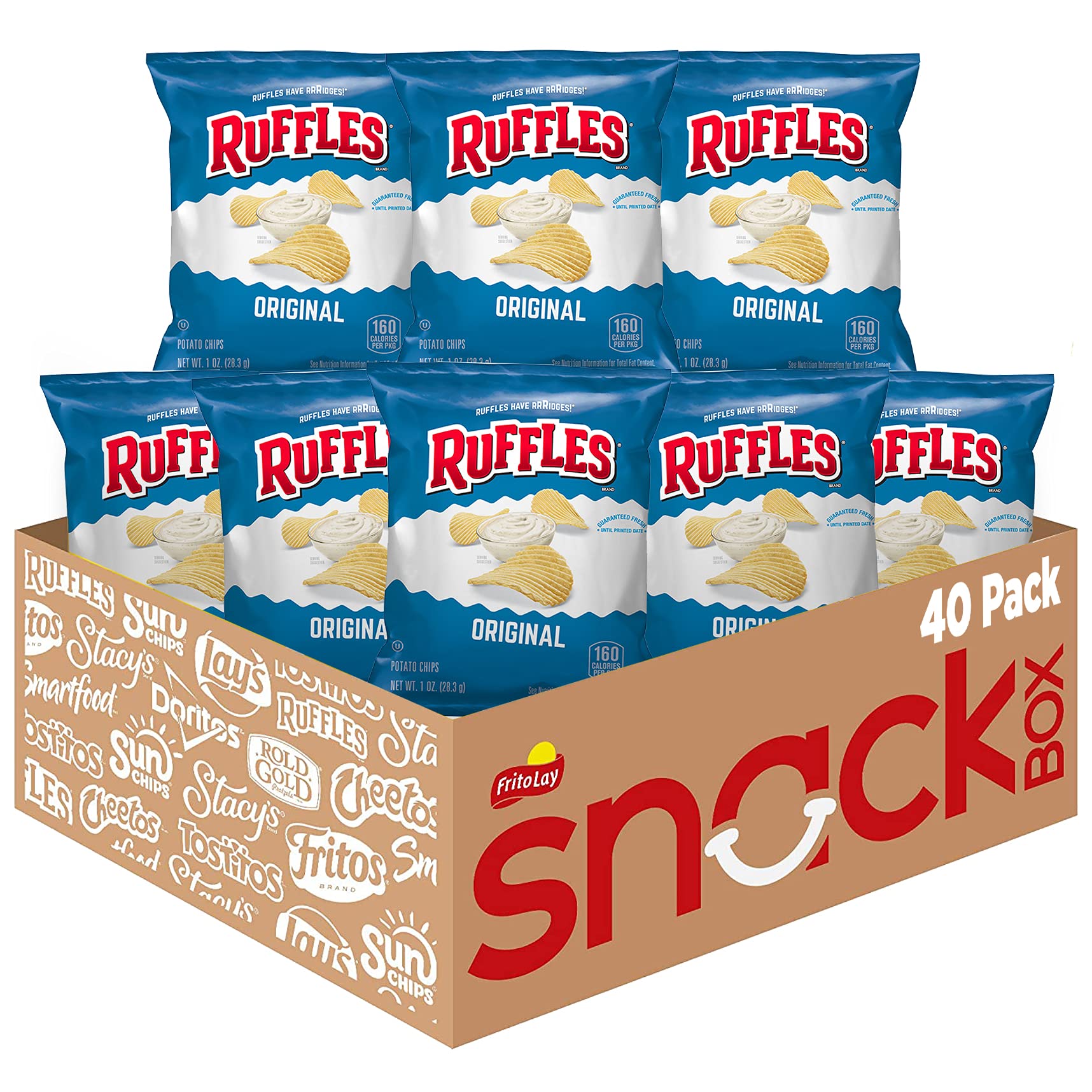 40-Pack 1-Oz Ruffles Original Potato Chips $13.28 w/ S&S & More + Free Shipping w/ Prime or on $25+