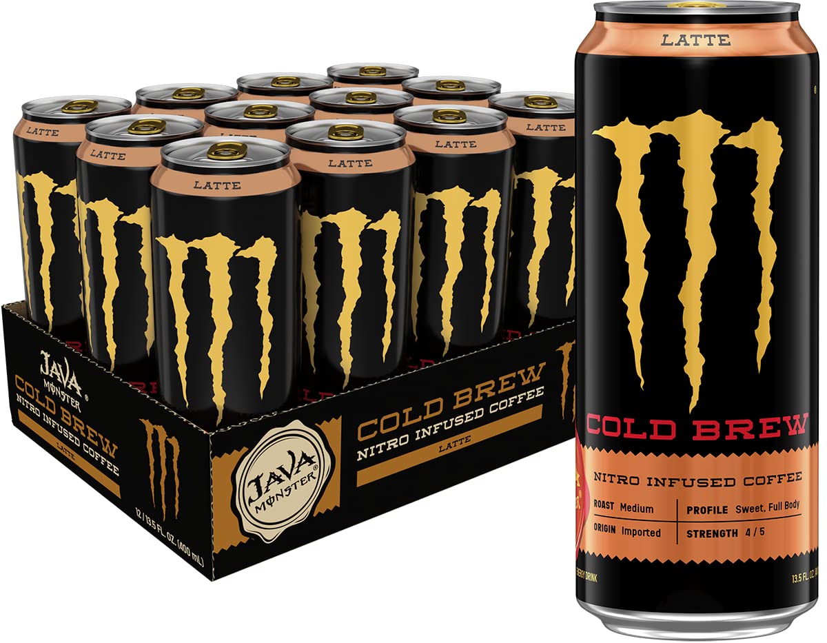 12-Count 13.5-Oz Monster Java Nitro Cold Brew Latte (Coffee + Energy Drink) $15.38 w/ S&S + Free Shipping w/ Prime or on $25+
