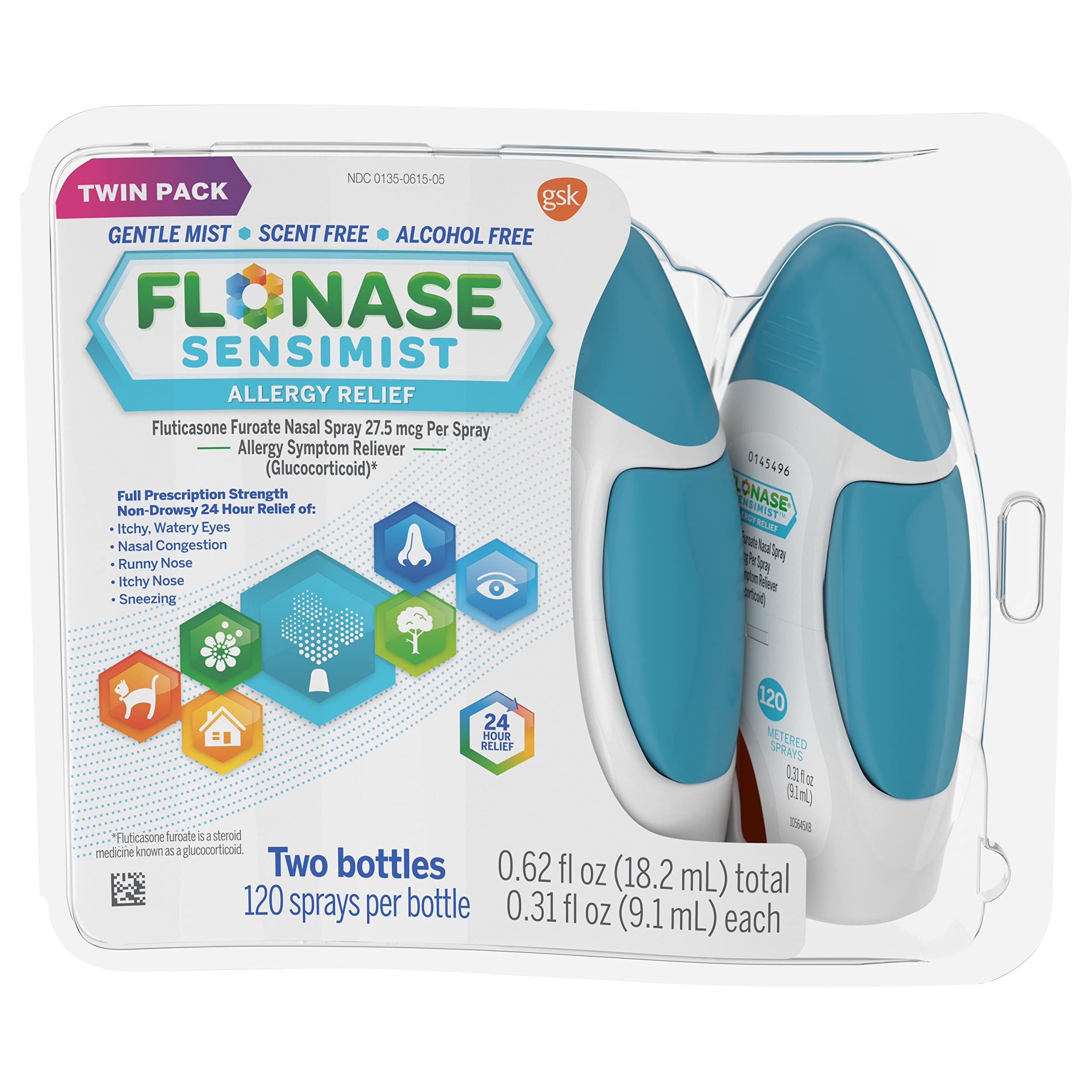 2-Pack 0.31-Oz Flonase Sensimist Allergy Relief Nasal Spray $12.60 w/ S&S + Free Shipping