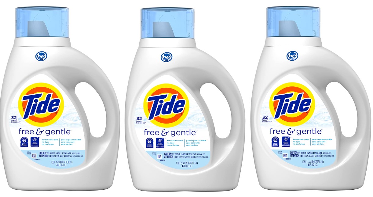 46-Ounce Tide Free & Gentle Laundry Detergent Liquid Soap (unscented) 3 for $14.47 ($4.82 each) w/ S&S+ Free Shipping w/ Prime or on $25+