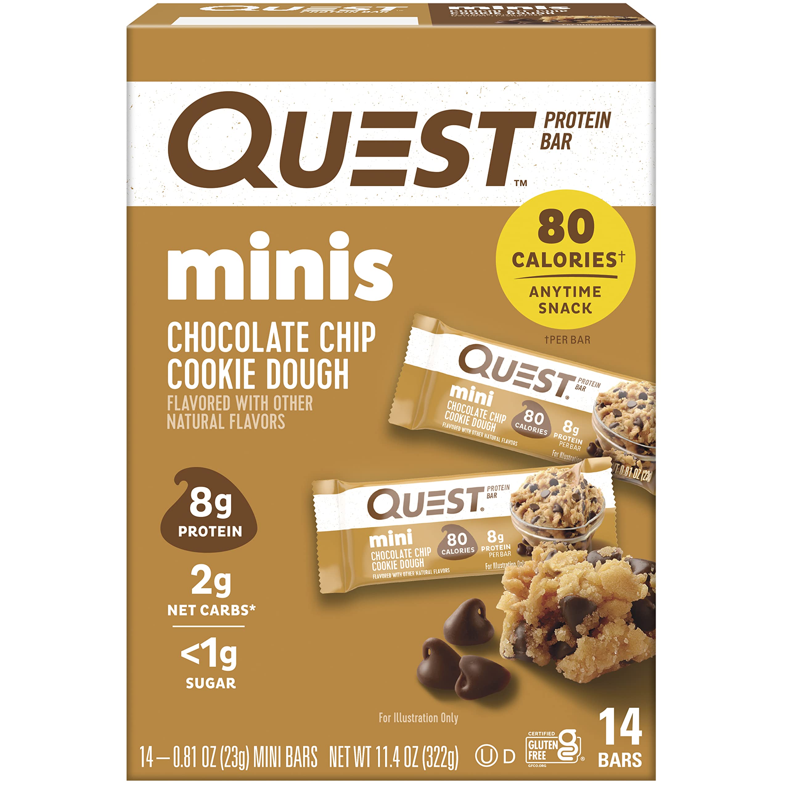 14-Ct Quest Nutrition Mini Protein Bars (Chocolate Chip Cookie Dough) $9.59 w/ S&S + Free Shipping w/ Prime or on $25+