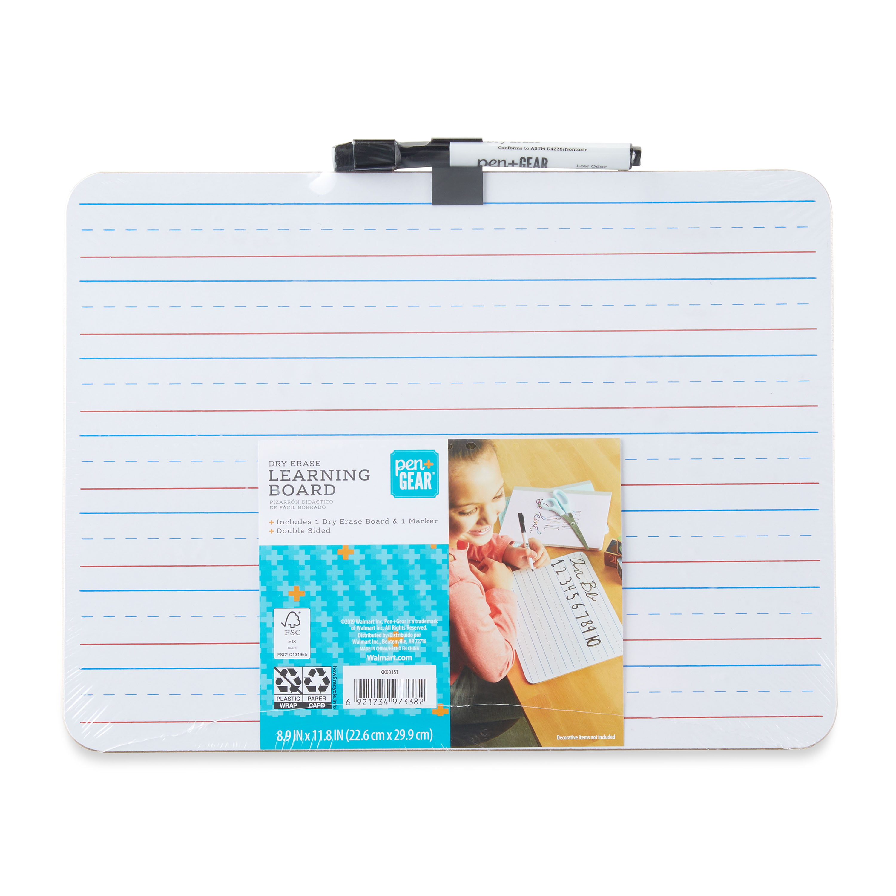 8.9" x 11.8" Pen+Gear Double Sided Dry Erase Learning Board 2.47 + Free S&H w/ Walmart+ or 35+