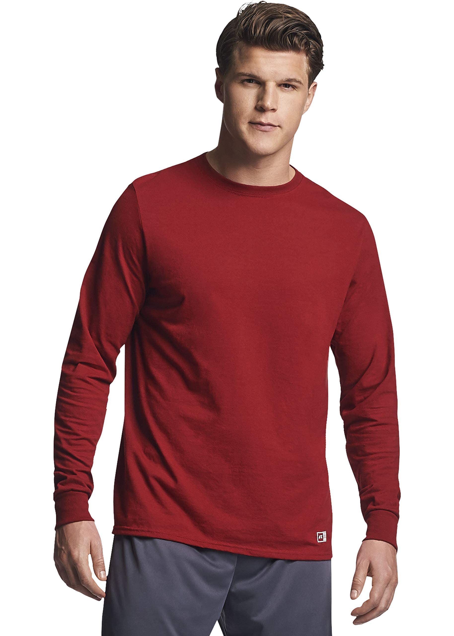 Russell Athletic Men S Dri Power Cotton Performance Long Sleeve Tee W
