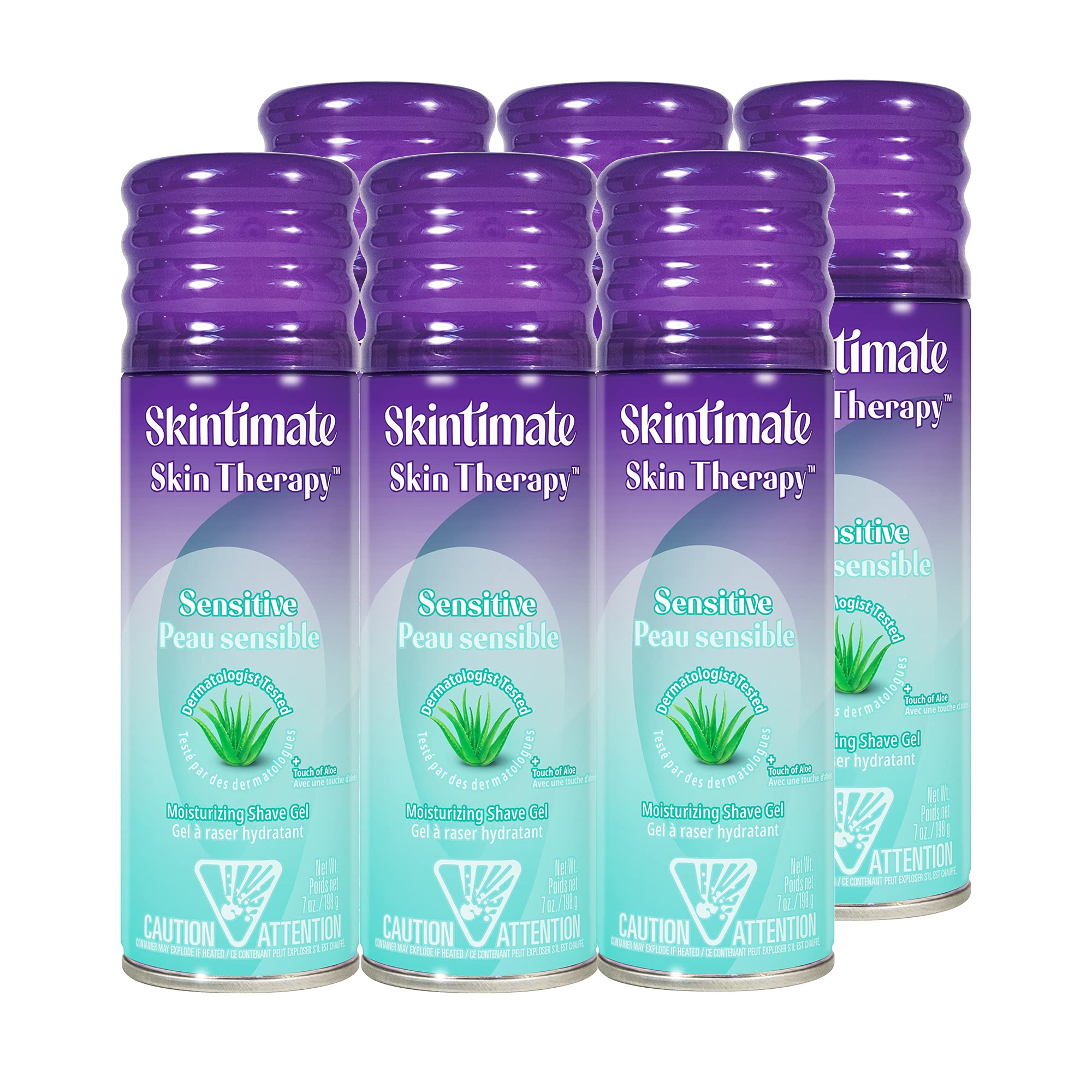 6 pack 7 oz skintimate skin therapy moisturizing shave gel for women w