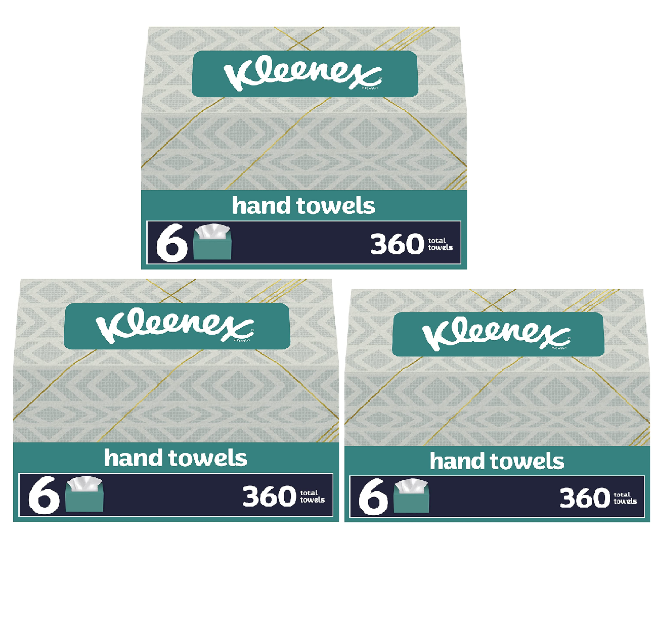 18 Boxes 60 Count Kleenex Expressions Disposable Paper Hand Towels 39 