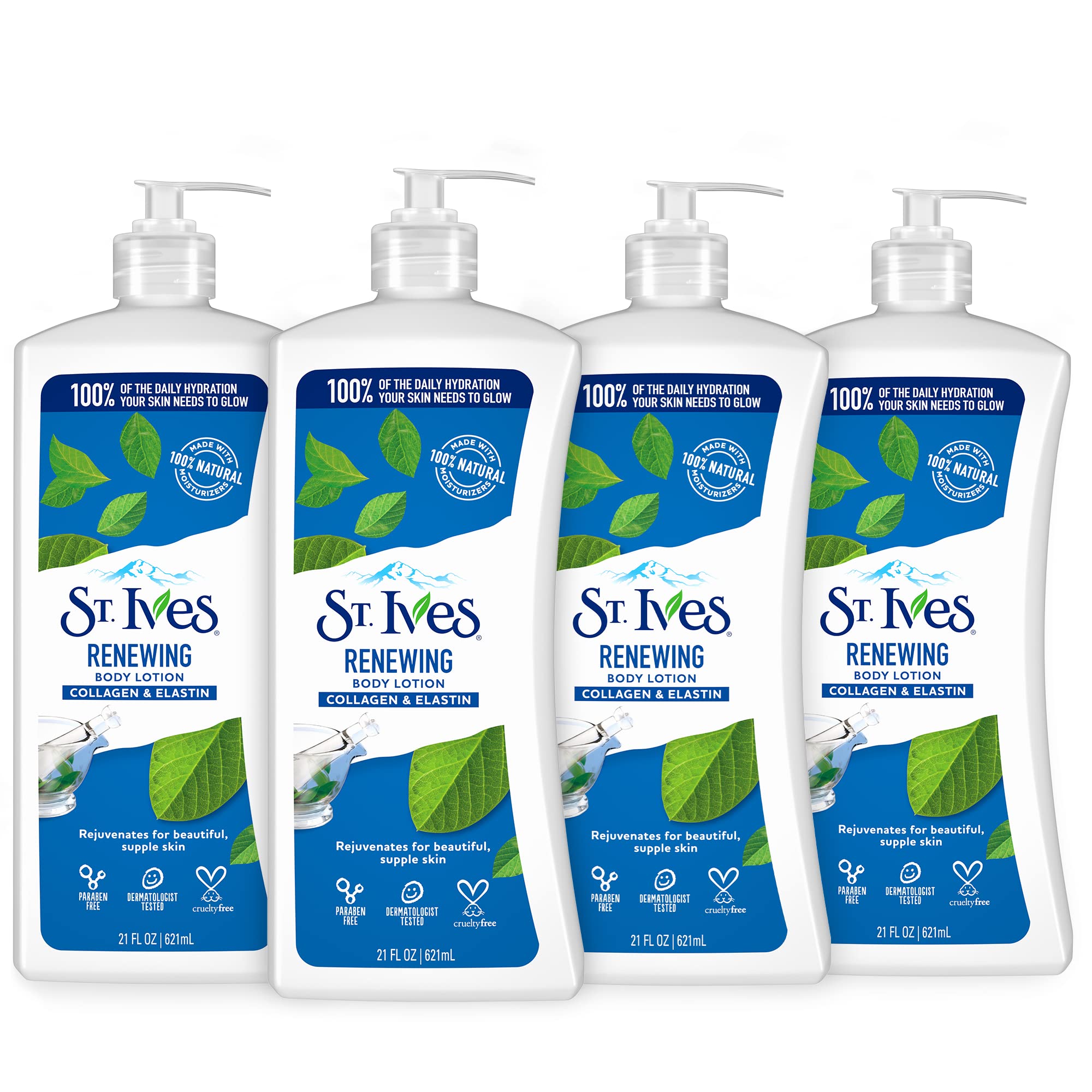 4-Pack 21-Oz St. Ives Renewing Hand & Body Lotion Moisturizer $15.16 w/ S&S + Free Shipping w/ Prime or on $25+