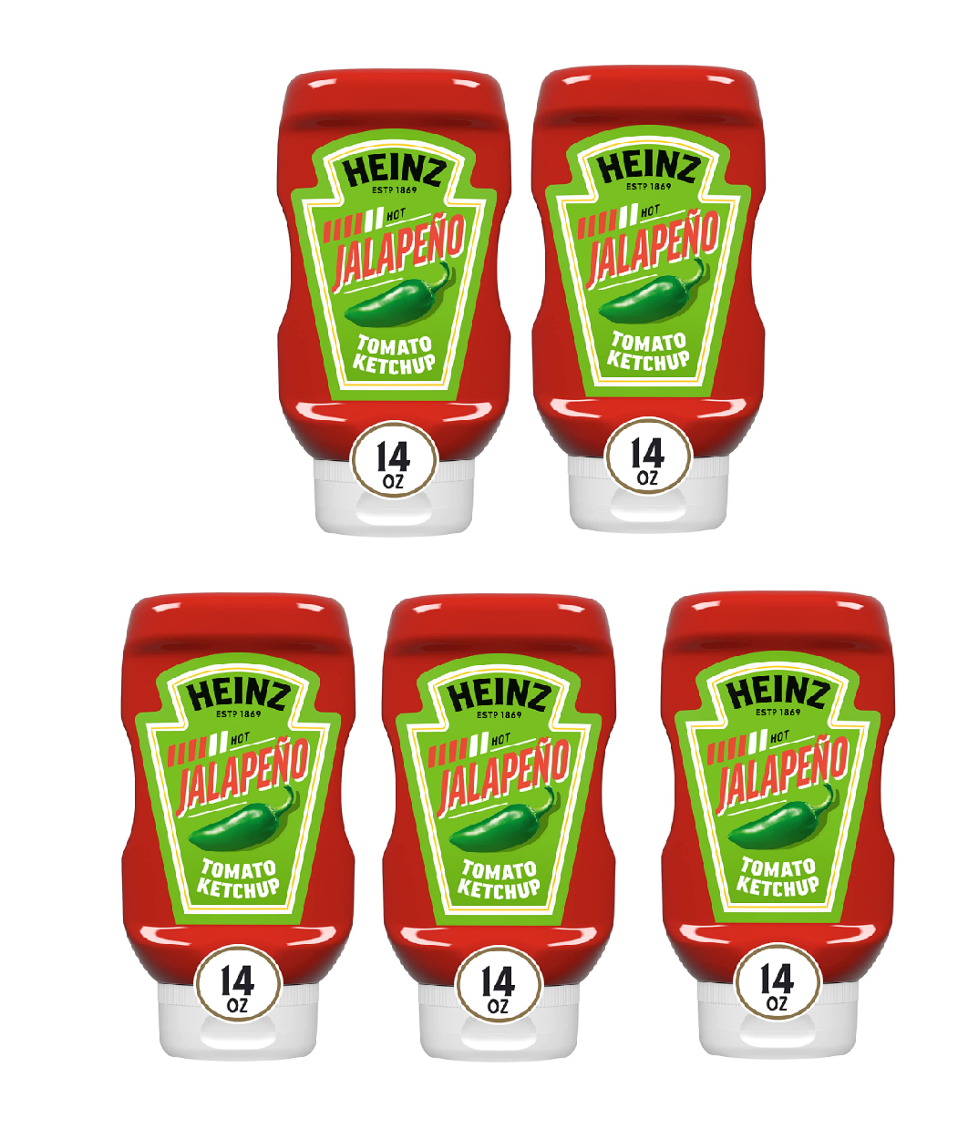 14-Oz Heinz Tomato Ketchup (Jalapeño) 5 for $13.90 ($2.78 each) w/ S&S + Free Shipping w/ Prime or on $25+