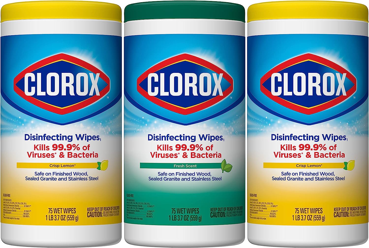 Clorox Disinfecting Wipes :12-Pack 75-Count + 1-Pack 35-Count $33.18 w/ S&S + Free Shipping