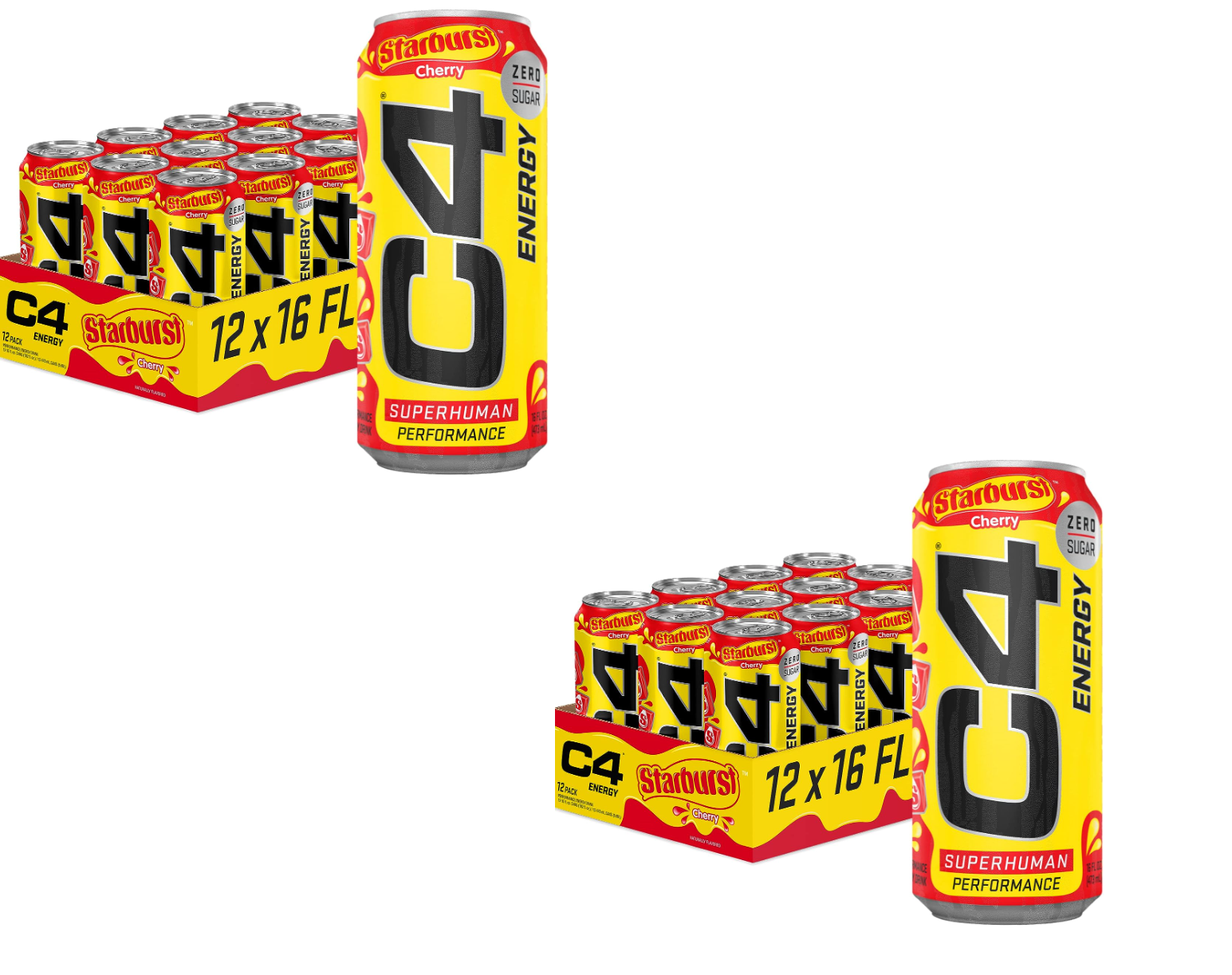 24 count 16 oz cellucor c4 carbonated zero sugar energy drinks