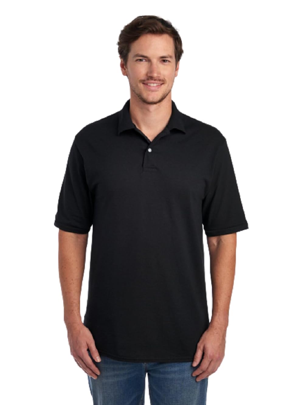 Jerzees Men's SpotShield Stain Resistant Short Sleeve Polo Shirts (Black or Royal or White, S-5X) $9.95 + Free Shipping w/ Prime or on $35+