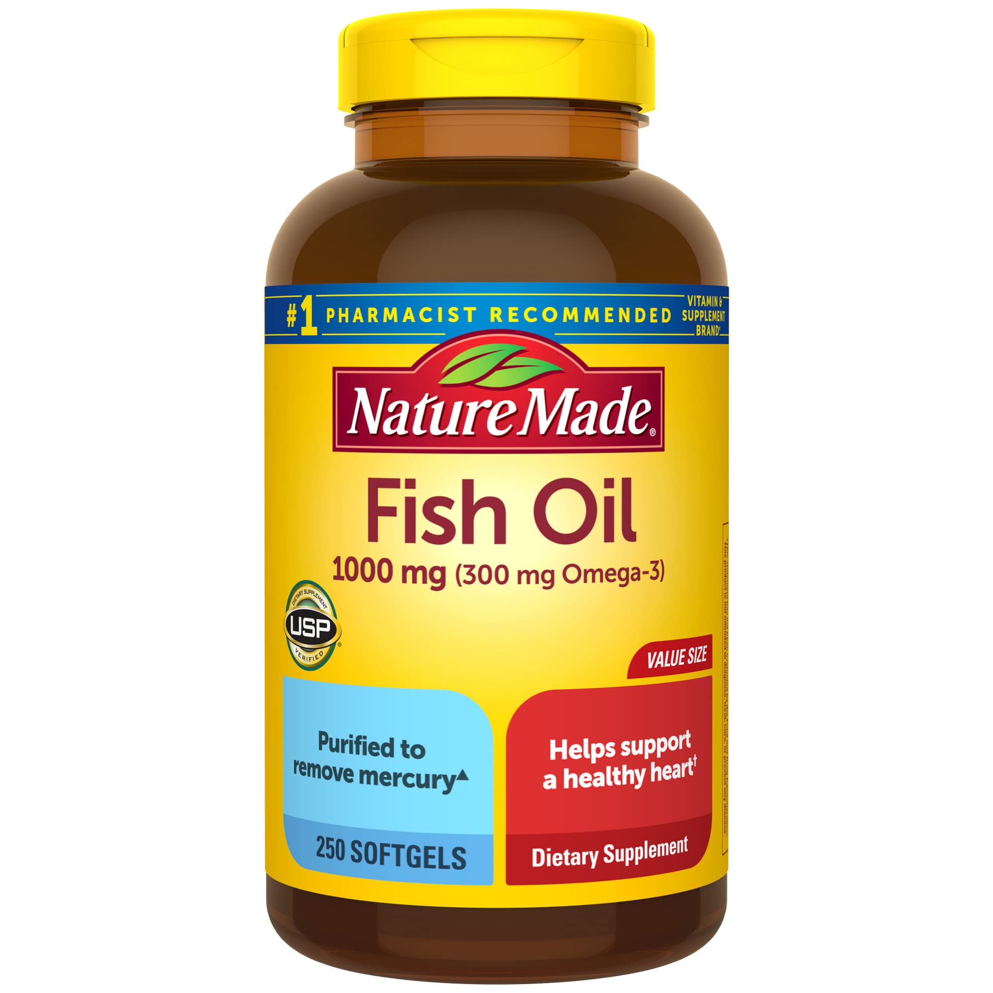250-Ct Nature Made Fish Oil 1000 mg Softgels $8.79 w/ S&S + Free Shipping w/ Prime or on $35+
