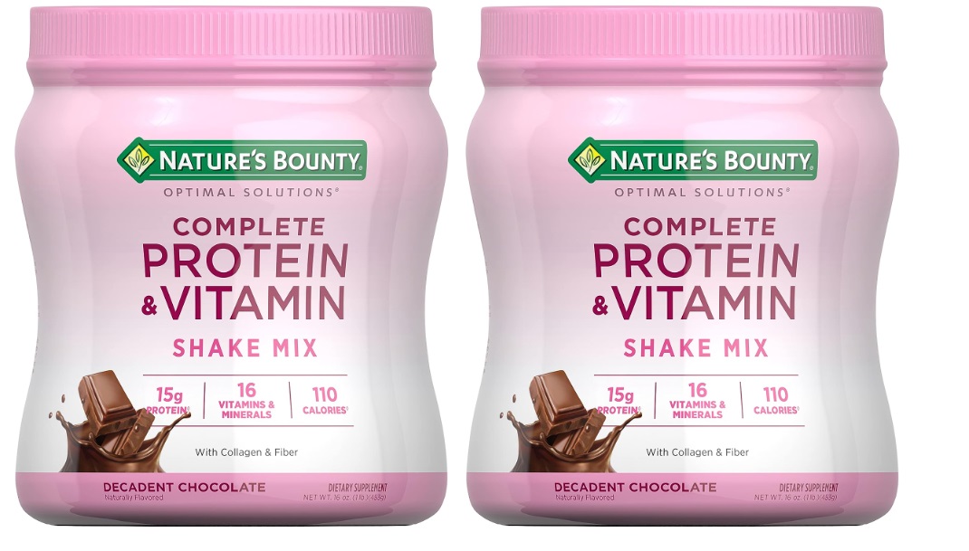 1-Lb Nature's Bounty Complete Protein & Vitamin Shake Mix (Decadent Chocolate) 2 for $19.89 ($9.95 each) w/ S&S + Free Shipping