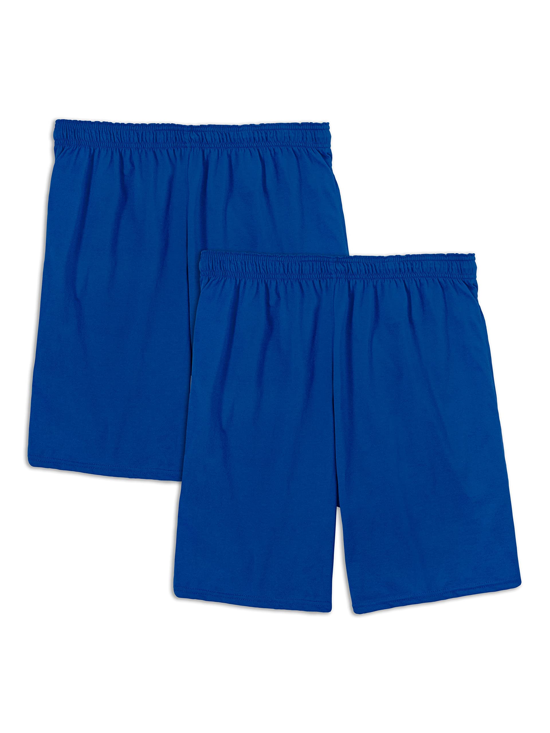 2-Pack Fruit of the Loom Men's Eversoft Cotton Shorts w/ Pockets (Blue ...
