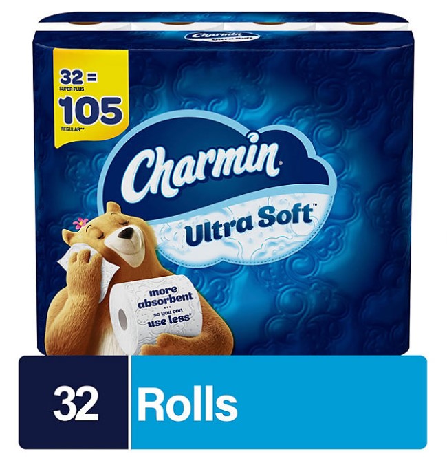 Sam's Club Members: 32-Count Charmin Ultra Soft Toilet Paper Super Plus Rolls 21.38 + Free S/H for Plus Members $21.38