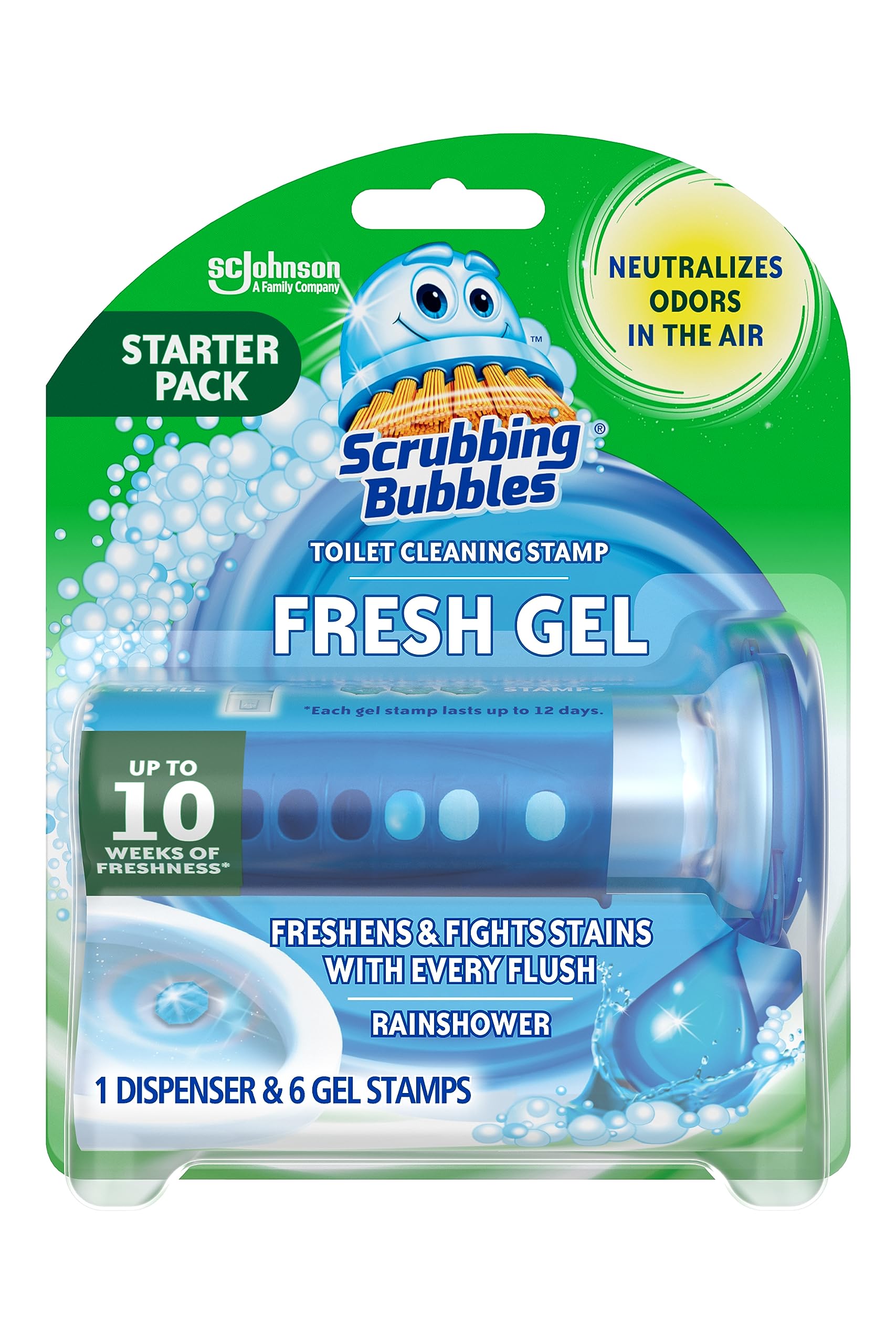 6-Count Scrubbing Bubbles Fresh Gel Toilet Bowl Cleaning Stamps (Rainshower) $3.90 + Free Shipping w/ Prime or on $35+