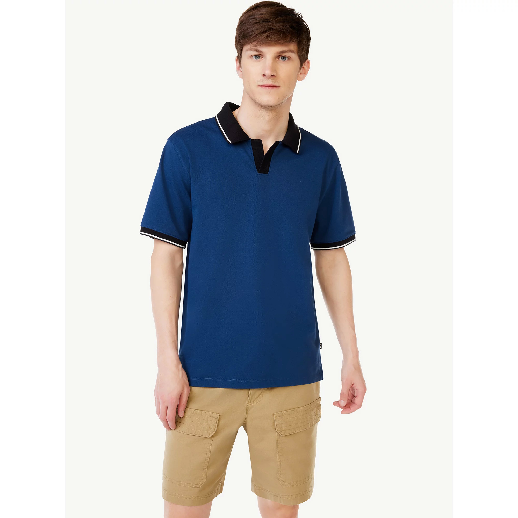 Free Assembly Men's Tipped Pique Polo Shirt (Various Colors) from $10.11 + Free S&H w/ Walmart+ or $35+